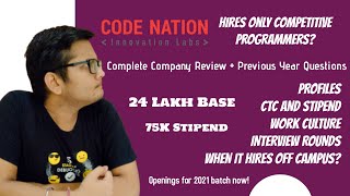 Code Nation is Hiring 2021  Company Review  Only Competitive Programmers  🤔  33 Lakh CTC 🔥 [upl. by Aba]