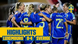 Seger med 40  Highlights LuxemburgSverige 04 Playoff till EM 2025 [upl. by Akcirehs]