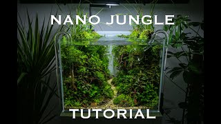 Aquascaping tutorial  AMAZING Hightech NANO JUNGLE tank [upl. by Ahsenor586]