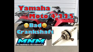 Yamaha Moto 4 225 Engine Motor Crankcase  Transmission  Crankshaft LOCK  JUNK [upl. by Ecyal]