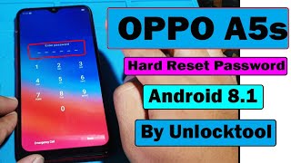 OPPO A5s Hard Reset Pasword By Unlocktool Done100 [upl. by Anytsirhc]