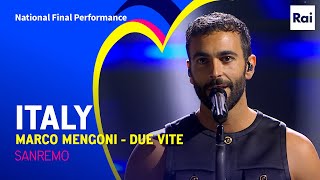 Marco Mengoni  Due Vite  Italy 🇮🇹  National Final Performance  Eurovision 2023 [upl. by Eirrem]