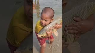 Amazing Boy Catching Fish By Hand fishing [upl. by Jacobina]