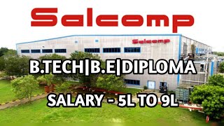 Salcomp Manufacturing India job in Chennai BEBTECH DIPLOMA jobs openings in Chennai 2021 [upl. by Aloiv120]