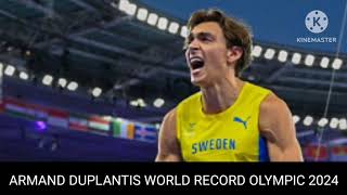 Armand Duplantis world record  Armand Duplantis gold with 625 Olympic 2024 [upl. by Garnette37]