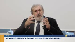 Autonomia differenziata Emiliano “Governo fermato dalla Puglia” [upl. by Ennovyhs]