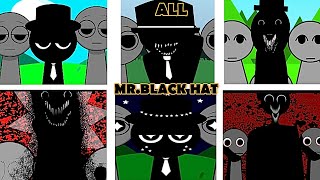 Incredibox  Sprunki ALL MRBLACK HAT in Random Different Mods [upl. by Attennaej]