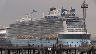 FIVE CRUISE SHIP DEPARTURE SPECIAL SOUTHAMPTON SUNDAY 010924 [upl. by Ahsemit359]