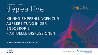 degea live  KRINKOEmpfehlungen zur Aufbereitung in der Endoskopie – aktuelle Diskussionen [upl. by Anua621]