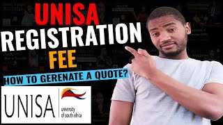 How much is the registration fee at UNISA How to generate a quotation for 2022 [upl. by Airalav934]