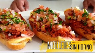 ¿Cómo Hacer MOLLETES SIN HORNO CRIS EN LA COCINA [upl. by Asaph]