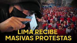 Masivas protestas en Lima por la inseguridad y en rechazo al gobierno de Dina Boluarte [upl. by Etram123]