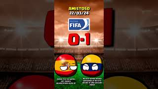 ESPAÑA vs COLOMBIA AMISTOSO COUNTRYBALL [upl. by Gilburt565]