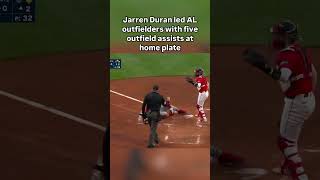 Jarren Duran led all AL outfielders in THIS stat baseball mlb redsox jarrenduran highlights [upl. by Bowden]