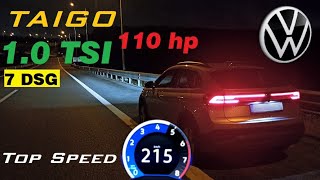 VW TAIGO 2022 10 TSI 110 hp Acceleration amp Top speed [upl. by Aivata882]