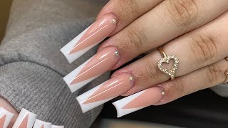 VTip French Long Acrylic Nails [upl. by Leile]