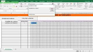 CRONOGRAMA DE ACTIVIDADES CON EXCEL MACRO [upl. by Seiter367]