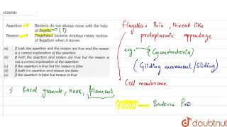 Assertion  Bacteria do not always move with the help of flagella [upl. by Merrick]