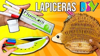 ¡¡Los MEJORES 10 ESTUCHES DIY 😍Las 10 LAPICERAS más ORIGINALES CASERAS para REGALAR 🎁 [upl. by Adlei]