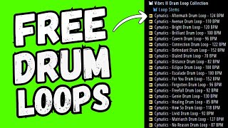 Drum LOOPS  DRUM Samples  FREE Drum LOOPS  Royalty Free  By cymatics [upl. by Adnicul]