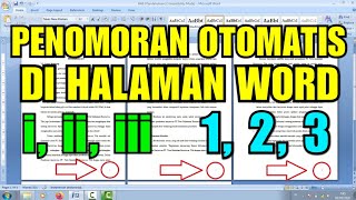 Cara membuat Nomor Halaman Otomatis di Word [upl. by Aivekahs776]