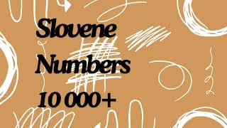 Slovene Numbers 10 000 [upl. by Vorster601]