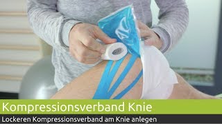 Kompressionsverband am Knie anlegen  PINOFIT [upl. by Yllil25]