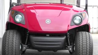 2013 Yamaha DRIVE PTV Street Ready EFI Gas Golf Cart Garnet Red [upl. by Ikin635]