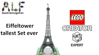 Lego Creator Expert 10181 Eiffel Tower  Lego Speed Build Review [upl. by Ashien332]