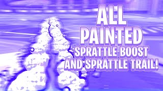 ALL PAINTED SPRATTLE BOOST AND SPRATTLE TRAIL Rocket League Season 8 Update [upl. by Nnyltiac]