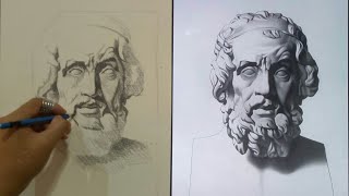 Bargue Drawing Classical Realism  Art Tutorial  Tagalog Philippines [upl. by Ahsinroc505]