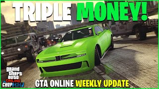 GTA ONLINE WEEKLY UPDATE TRIPLE MONEY DISCOUNTS amp LIMITEDTIME CONTENT [upl. by Kitarp]