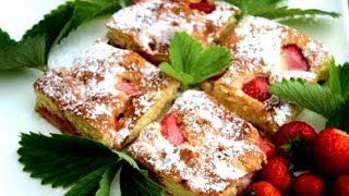 Brzi kolač sa jagodama  Video  Strawberry Cake Recipe [upl. by Ojahtnamas]