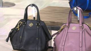 orYANY Pebble Leather Satchel  Anabelle on QVC [upl. by Ayocal]