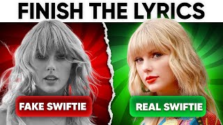 CAN YOU FINISH THE LYRICS  Taylor Swift Music Quiz 🌟 [upl. by Rez]