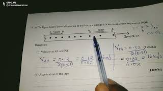 TICKER TIMER CALCULATIONS LINEAR MOTION [upl. by Eynobe]