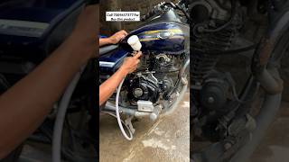 Bike Engine Polish Uniwax instant spray shine test on bike engine [upl. by Daniella]