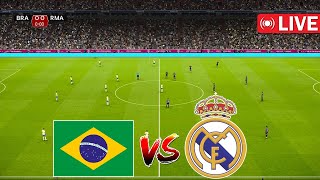 🔴LIVE BRAZIL vs REAL MADRID 2024  Experiment Match  EN VIVO  PES Streaming PC [upl. by Silrak]