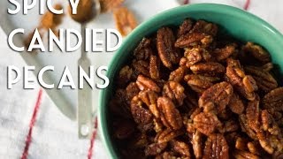 Spicy Candied Pecans Recipe  Holiday Gift Idea  Total Noms [upl. by Eilssel579]