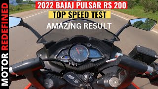 2022 Bajaj Pulsar RS 200 BS6 Top Speed Test amp All Gear Top Speed  Motor Redefined [upl. by Eceertal]