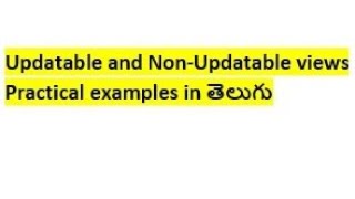 Examples of updatable and non updatable views in SQLOracle [upl. by Aerised747]