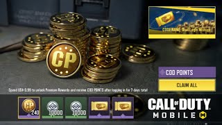 CLAIM FREE GOLD CRATE COUPONS amp 240 CP FOR 1 ONLY IN COD MOBILE [upl. by Nwahsyt]