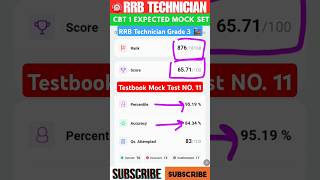 TECHNICIAN GRADE 3 🚂 Testbook Mock Test NO11🎯 railway shorts [upl. by Harlie]