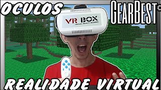 OCULOS REALIDADE VIRTUAL COM CONTROLE  GEARBEST [upl. by Craggy]