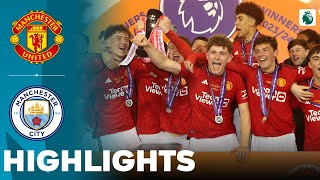 Manchester United vs Manchester City  Highlights  U18 Premier League Cup Final 23042024 [upl. by Harihs]