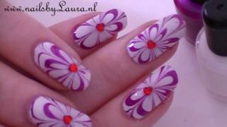 Valentijns tutorial water marble nails [upl. by Aisekal]