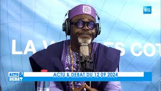 ACTU ET DEBAT DU 12 09 2024 [upl. by Thornton]