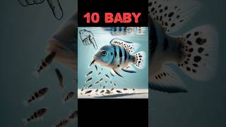 Mother aquarium fish giving birth to 10 baby fish 😀🐳 fish 물고기 fishing [upl. by Kohcztiy]