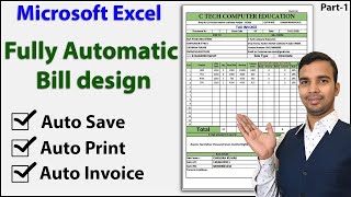 How to create GST tax invoice in Microsoft excel One click save and print [upl. by Zeret]