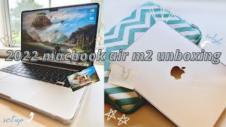 macbook air 2022 m2 unboxing starlight 136quot ✨ [upl. by Machute]